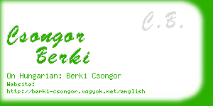 csongor berki business card
